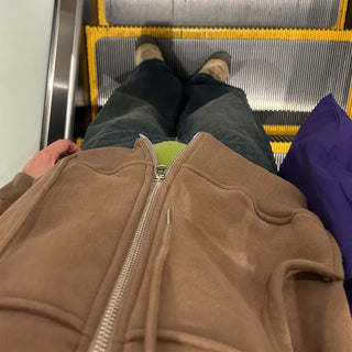 Cotton zip-up hoodie