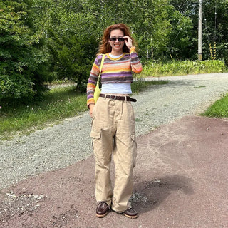 Rainbow Cropped Knitwear