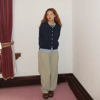 (Unisex) Double-Layered Cardigan