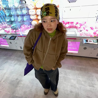 Cotton zip-up hoodie