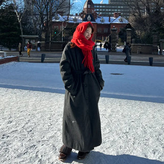 Plain Long Hairy Scarf