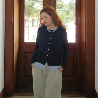 (Unisex) Double-Layered Cardigan
