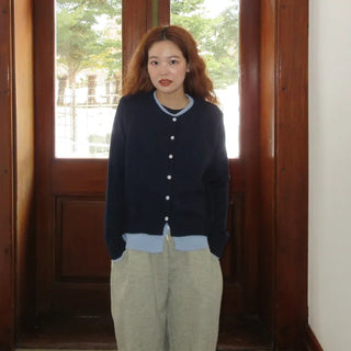 (Unisex) Double-Layered Cardigan