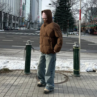 (Unisex) Hooded Padded Volume Jumper