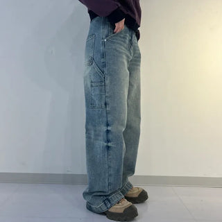 (Unisex) Vintage-style denim pants