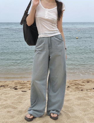 Summer wide chino pants