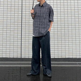 Low-stripe slacks