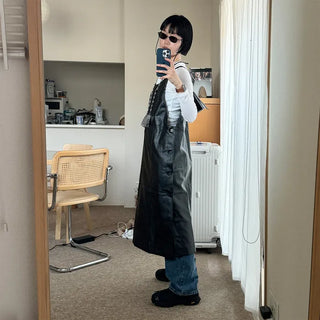 Overalls Leather Dress
