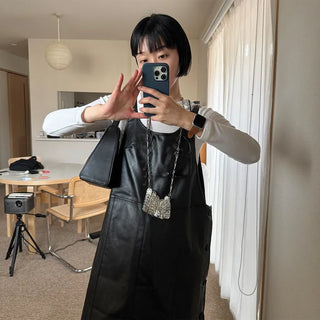 Overalls Leather Dress