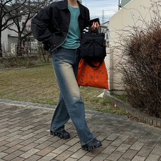 Vintage Washed Wide Denim Pants
