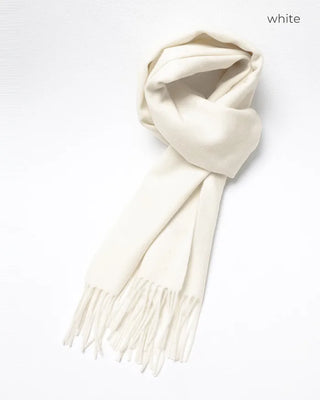 Plain wool tassel scarf