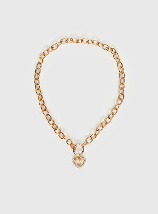 Darcee Heart Pendant Necklace Gold