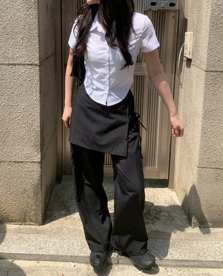 Wrap skirt pants