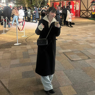 Tailored collar long coat