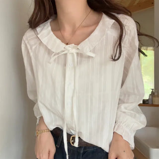 Tucked collar blouse