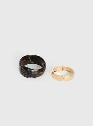 Toni Resin Cuff Pack Brown  Gold