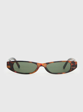 Bowery Slim Sunglasses Tort  Green