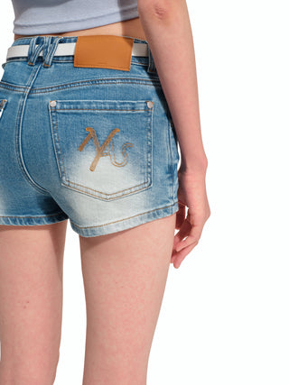 Equestrian Denim Shorts