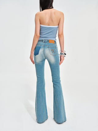 Sequin Bootcut Jeans