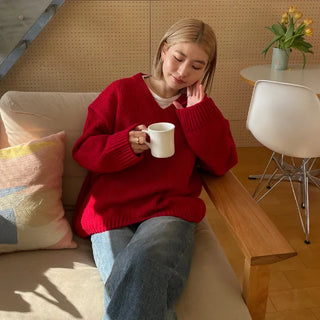 Daily V-neck knit