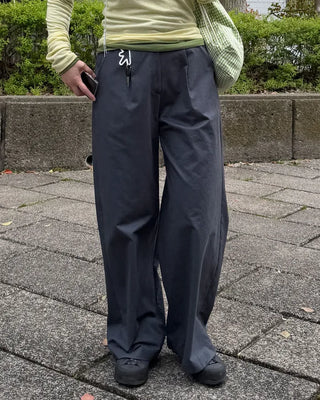 Pintuck Cotton Pants