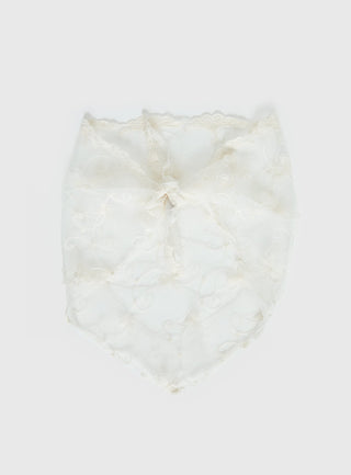 Brigette Lace Bandana White