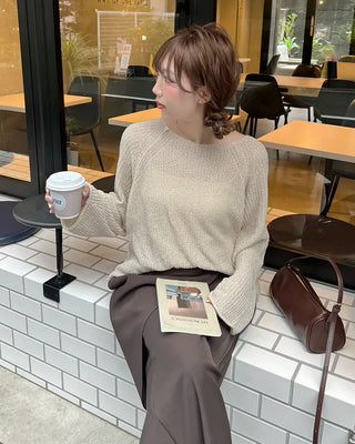 See-through oversized knit
