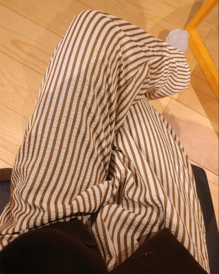 Cotton striped pants