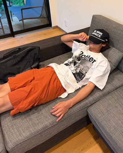 Nylon cargo Bermuda shorts