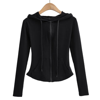 LIGHTWEIGHT FORM FIT ZIP-UP HOODED JACKET