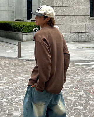 Round Neck Long Sleeve Knit