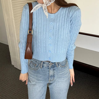 Cable knit cardigan