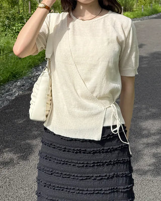 Asymmetrical Wrap Knit