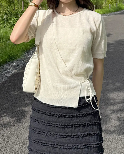 Asymmetrical Wrap Knit