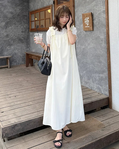 Shoulder String Long Dress