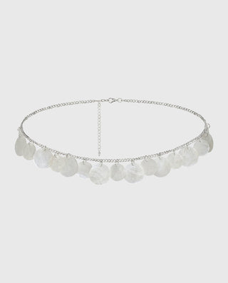 Chasing Sunsets Shell Detail Belt Silver