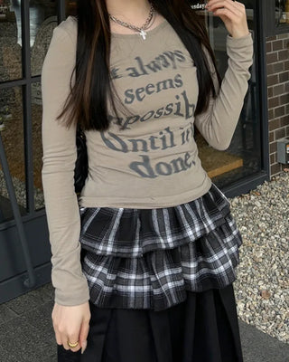 Lettering See-Through T-Shirt