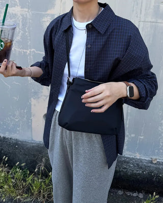 Checked long-sleeved shirt