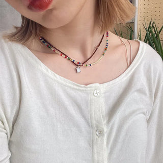 Double Bead Set Necklace