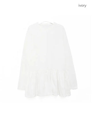 Frilled Hem Basic Tunic