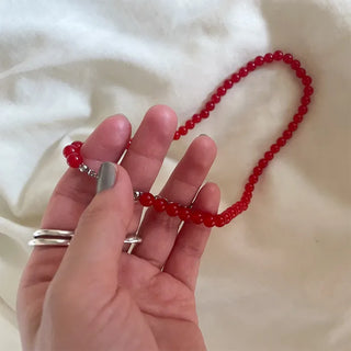 Red bead necklace