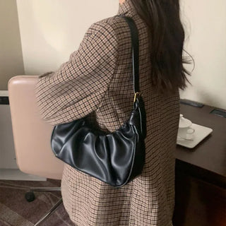 Shirring detail shoulder bag