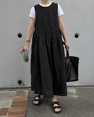 Embossed long dress
