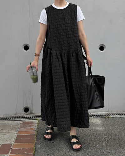 Embossed long dress