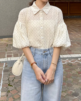 Polka Dot Balloon Blouse