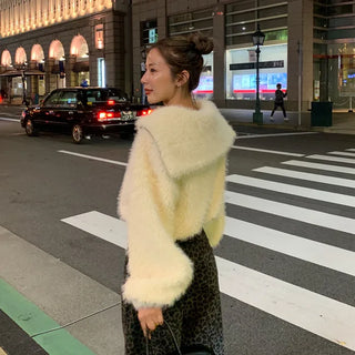 Fur zip jacket