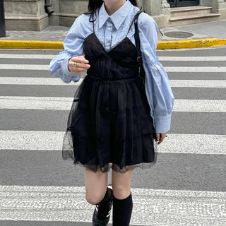 Chiffon layered mini dress