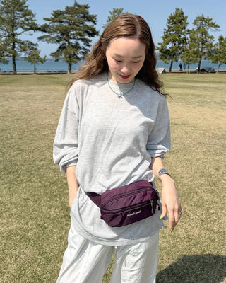 Oversized Long Sleeve Waffle T-Shirt