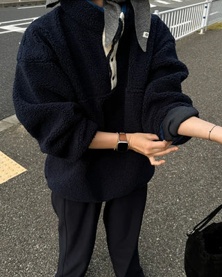 Warm Button Fleece Anorak