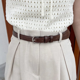 Simple faux leather belt